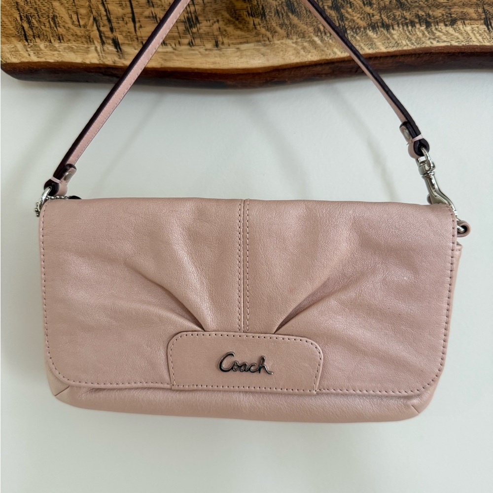 Coach Blush Pink Leather Clutch